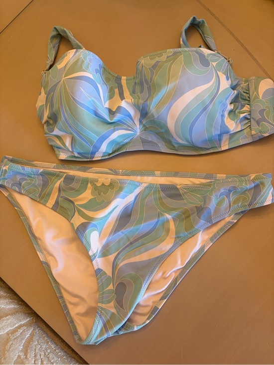 Other - Classic Two-Piece Women's Swim Set in Aqua Floral